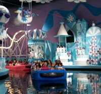 Guest take a boat ride through the infamous "it’s a small world" attraction at the Magic Kingdom theme park.